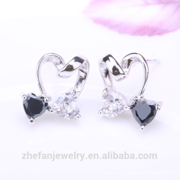 2018 nouvelles conceptions 925 boucles d&#39;oreilles en argent sterling cz boucles d&#39;oreilles bijoux de la Saint-Valentin